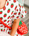 Deux Par Deux Girls Strawberry Handbag  F30KA  Red
