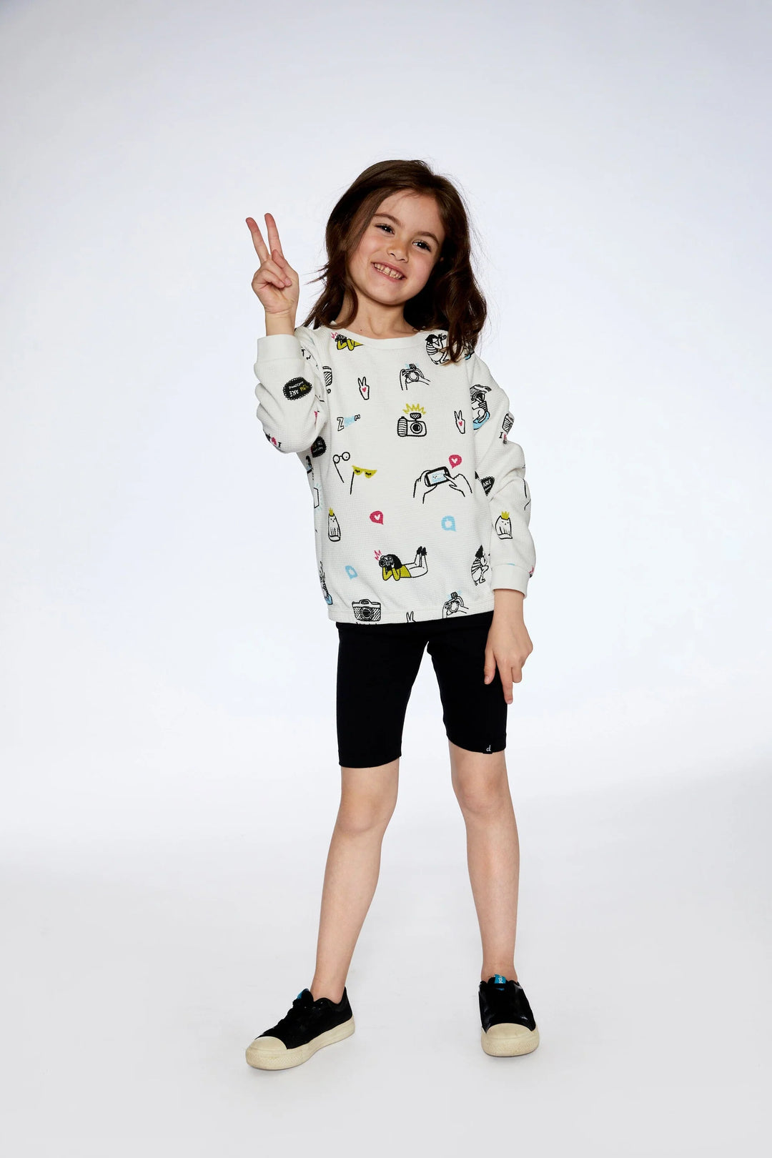 Deux Par Deux Girls Jersey Biker Short  F30L60  Anthracite