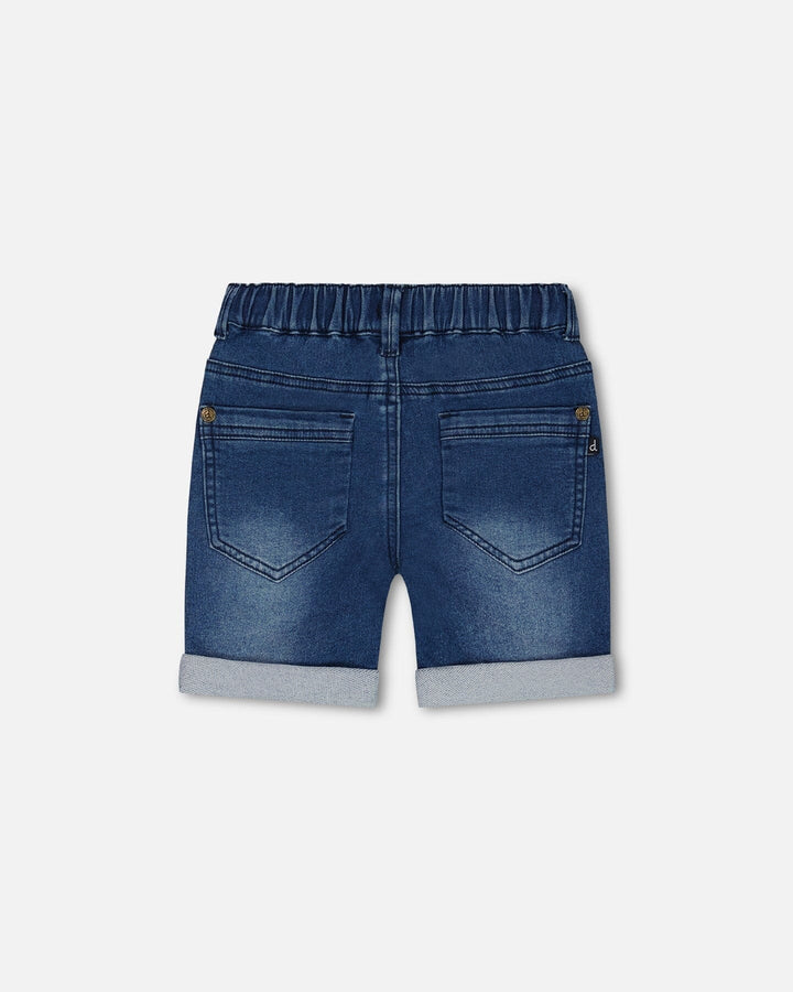 Deux Par Deux Baby Boy French Terry Shorts  F30YB25  Navy Denim*