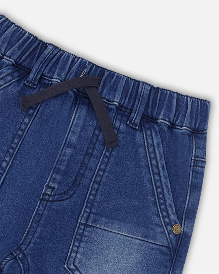 Deux Par Deux Baby Boy French Terry Shorts  F30YB25  Navy Denim*
