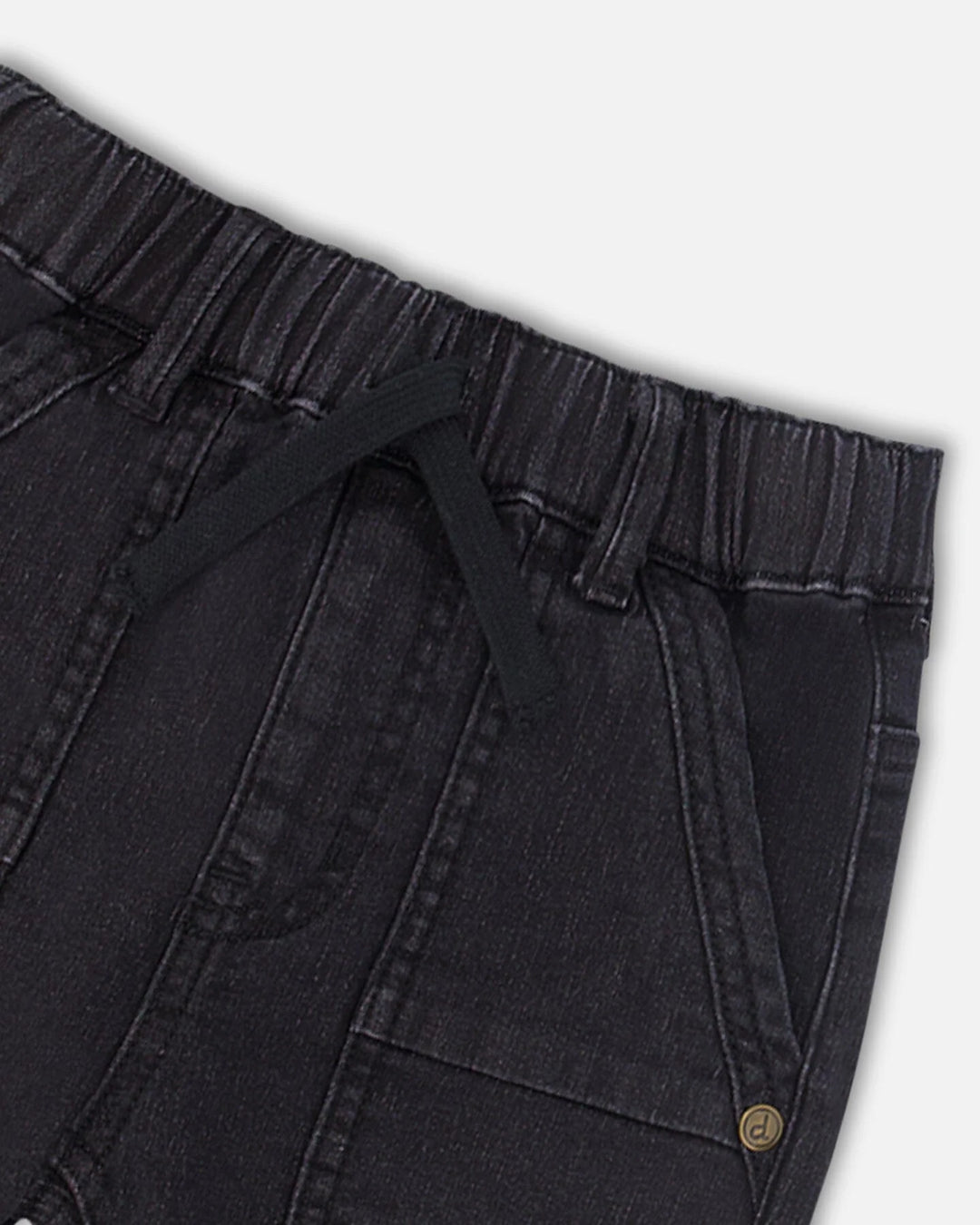 Deux Par Deux Baby Boy French Terry Short  F30YB25  Black Denim Texture*