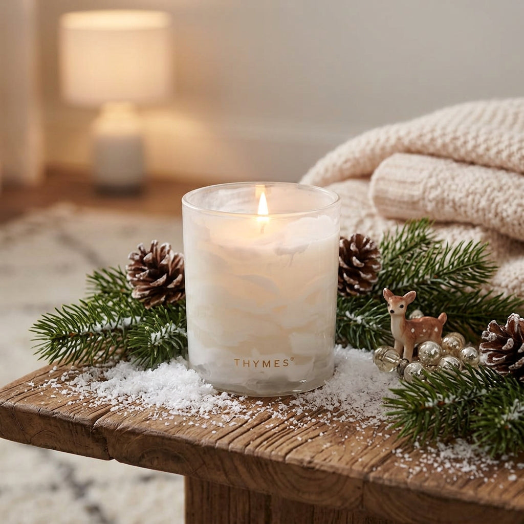 Thymes Frasier Fir Tidings Boxed Candle