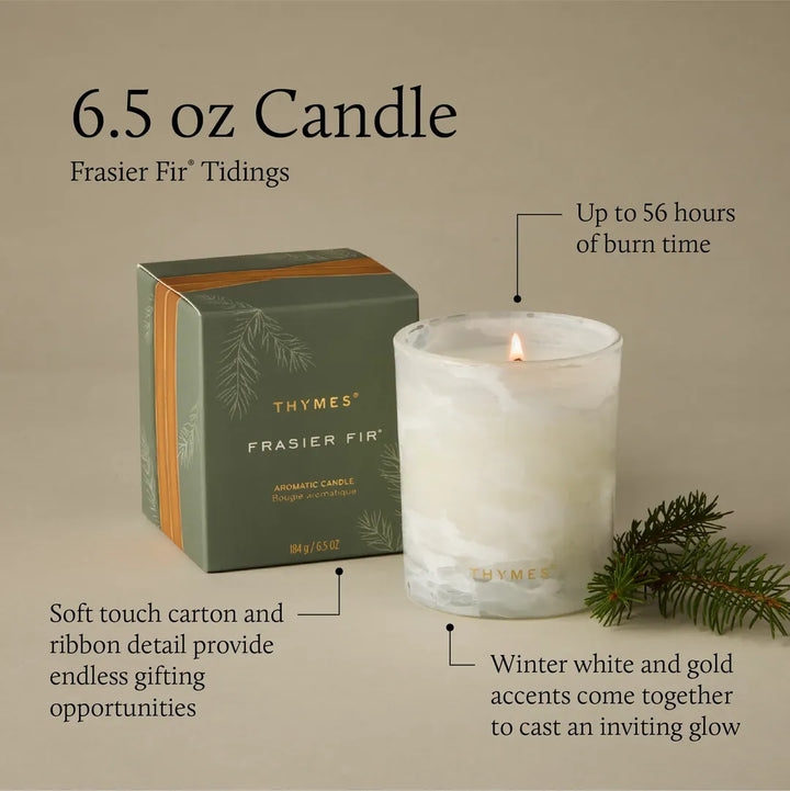 Thymes Frasier Fir Tidings Boxed Candle