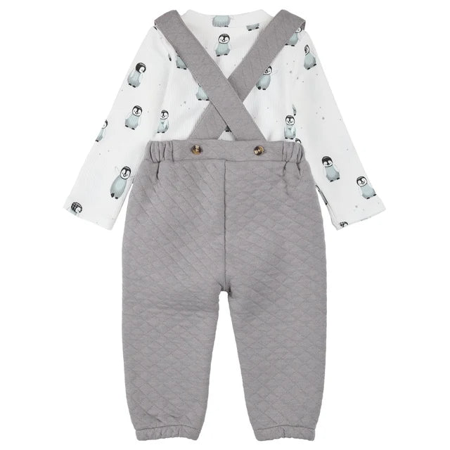 Petit Lem Baby Boy Bodysuit and Overall Set  26FGW38E33B