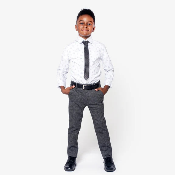 Appaman Stretchy Suit Pants  ESSUP3  Noir Micro Plaid *