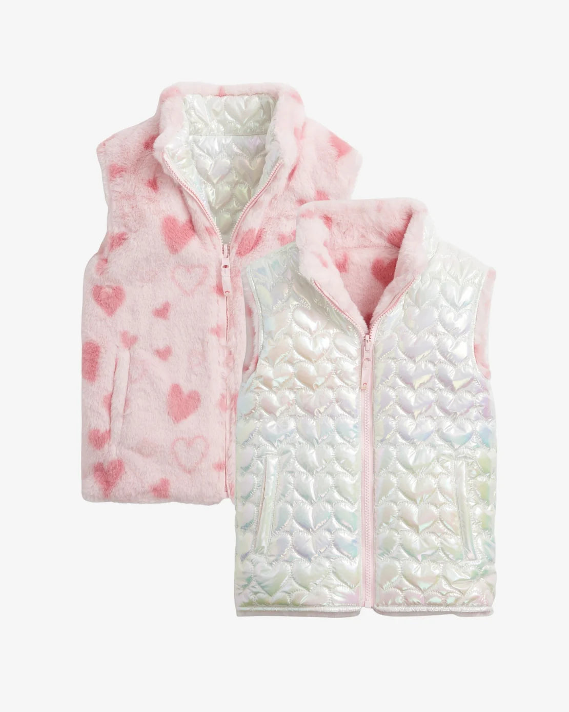 Appaman Girls Reversible Vest   G5GRV-HC   Heart Cloud