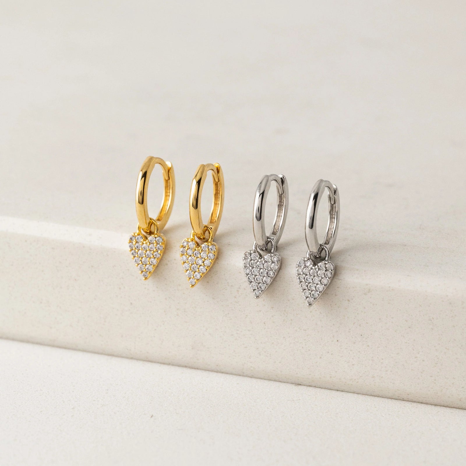 Lover's Tempo Flutter Huggie Drop Hoop Earring