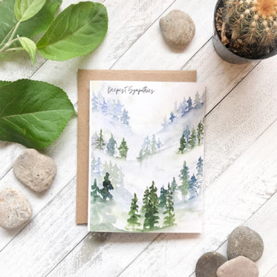 Amy Rae Sympathy Card  SMP001  Forest Sympathy