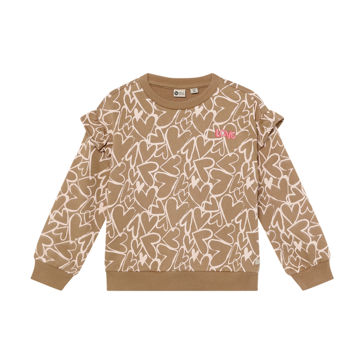 Daily Seven Girls Pullover With Heart Print   930466-2043
