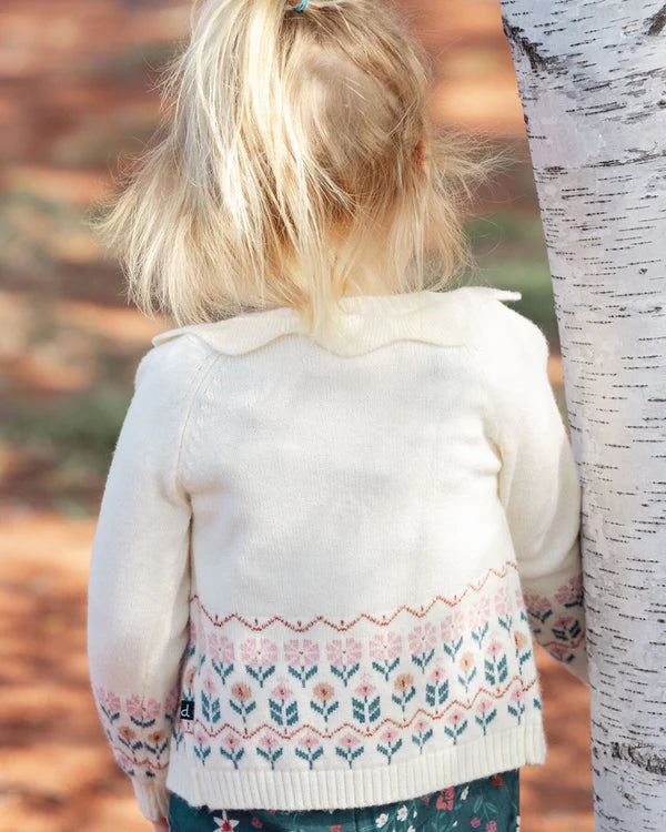 Deux Par Deux Baby Girl Knit Cardigan  G20ET31-101  Off White *