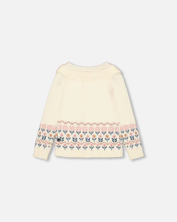 Deux Par Deux Baby Girl Knit Cardigan  G20ET31-101  Off White *