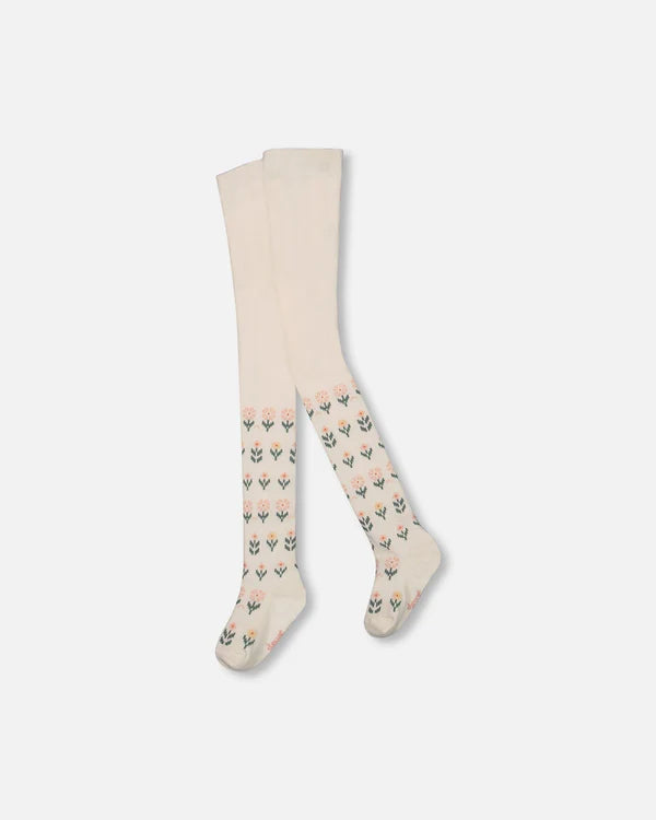 Deux par Deux Baby Girl Tights  G20ET  Off White