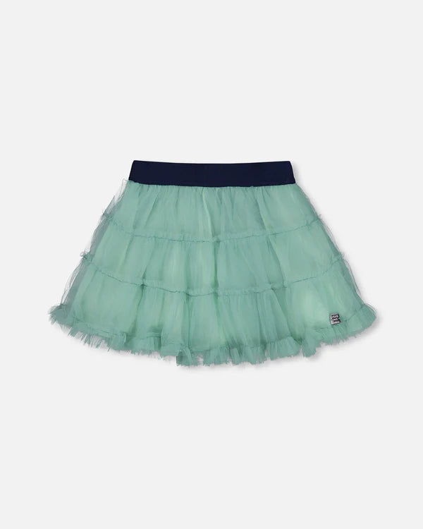 Deux Par Deux Girls Tulle Skirt  G20G81-420  Aquatic Sea **