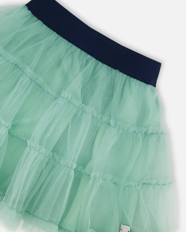 Deux Par Deux Girls Tulle Skirt  G20G81-420  Aquatic Sea **