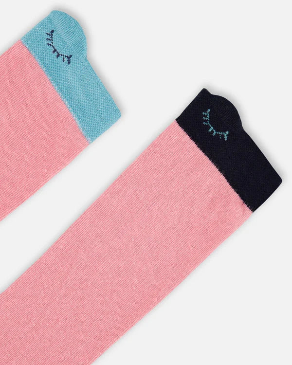 Deux Par Deux Girls Tall Socks  G20GS-655  Mauve Glow