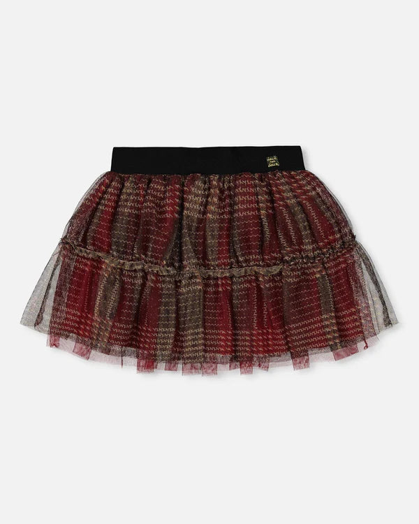 Deux Par Deux Girls Tulle Skirt  G20NG80  Jester Red **