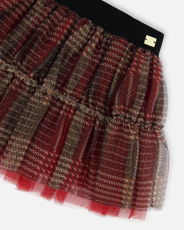 Deux Par Deux Girls Tulle Skirt  G20NG80  Jester Red **