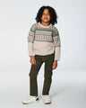 Deux Par Deux Boys Sweater with Norwegian Jacquard  G20UT76  Oatmeal