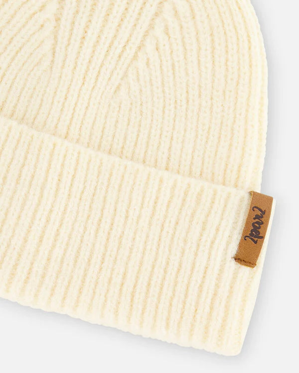 Deux Par Deux Knit Hat  G20ZW01-106   Whisper White