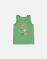 Deux Par Deux Girls Sleeveless Tee   G30J72   Shamrock **