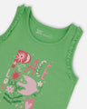 Deux Par Deux Girls Sleeveless Tee   G30J72   Shamrock **