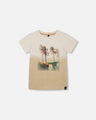 Deux Par Deux Boys Short Sleeve Tee   G30T71   Warm Sand **