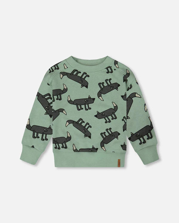 Deux Par Deux Boys French Terry Sweatshirt   G30U30   Mineral Gray **
