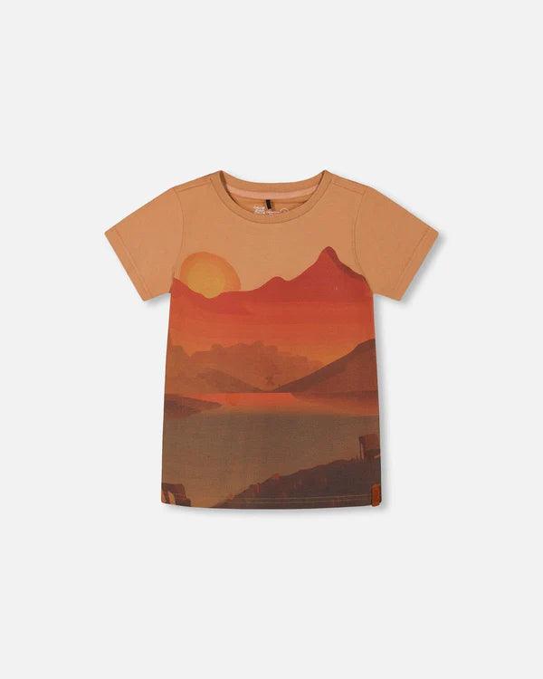 Deux Par Deux Boys Jersey Tee   G30U73  Sandstorm