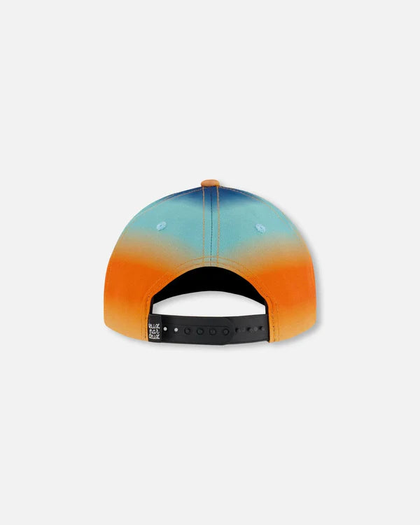 Deux Par Deux Baby Boy Cap   G30VBC   Gradient Orange To Blue*