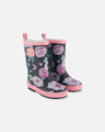 Deux Par Deux Girls Rain Boots   G30WB10   Printed Watercolor Roses