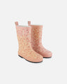 Deux Par Deux Girls Rain Boots   G30WB10   Printed Pink Mini Flowers