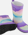 Deux Par Deux Girls Rain Boots   G30WB10   Printed Pastel Clouds