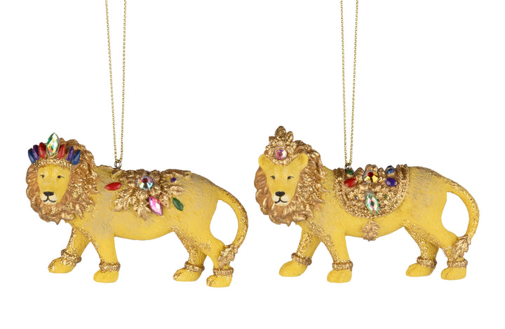 Silver Tree Resin Lion Ornament  G79562