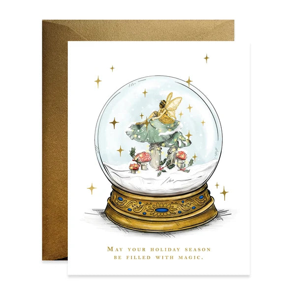 Christmas Card  GC0439  Fairy Snow Globe Holiday