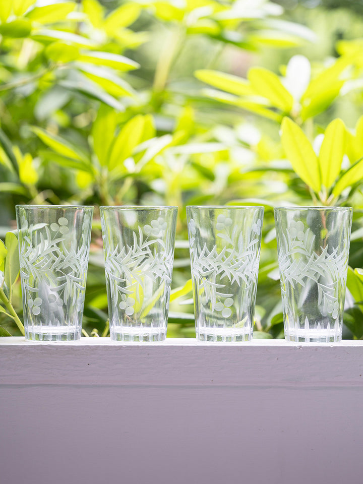 April Cornell Fleur Drinking Glass