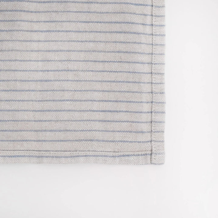 Linen Tales Grey/Blue Pinstripe Tablerunner