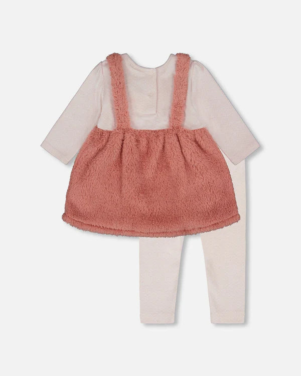Deux Par Deux Baby Girl Dress & Leggng Set   H20B10-000   Old Pink **