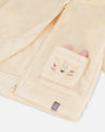 Deux Par Deux Baby Girl Plush Hooded Jacket   H20B30-101   Off White
