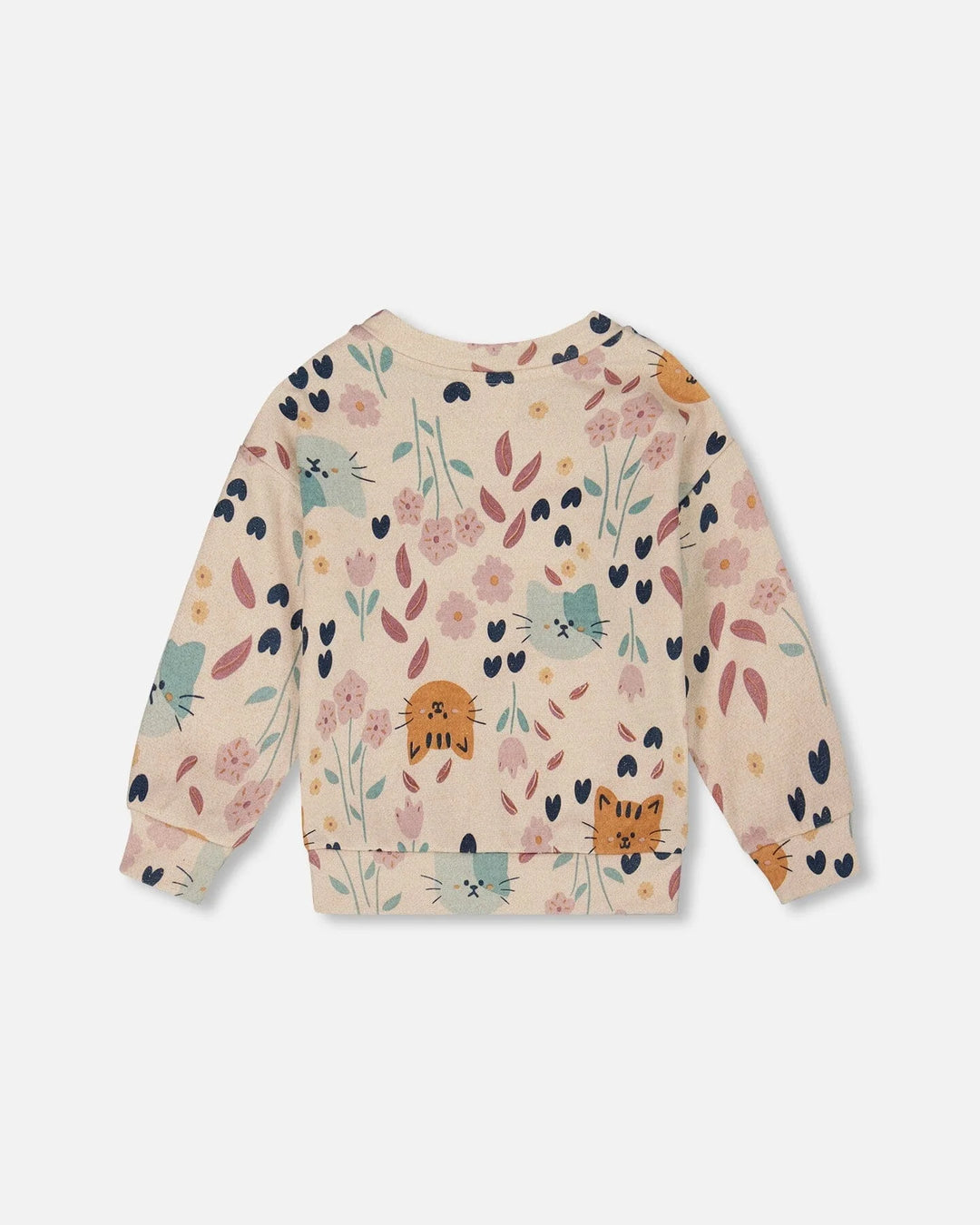 Deux Par Deux Baby Girl Sweatshirt   H20E32  Printed Oatmeal Cat **