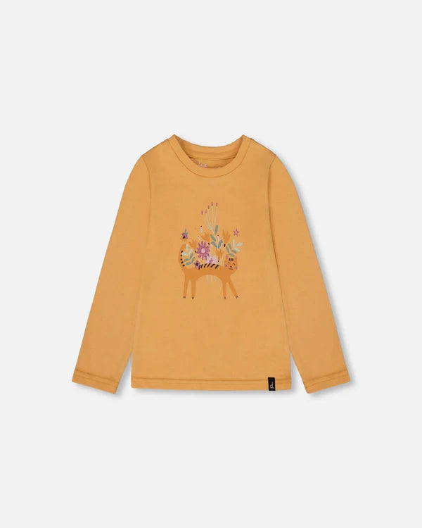Deux Par Deux Girls Long Sleeve Tee   H20E70   Clay **