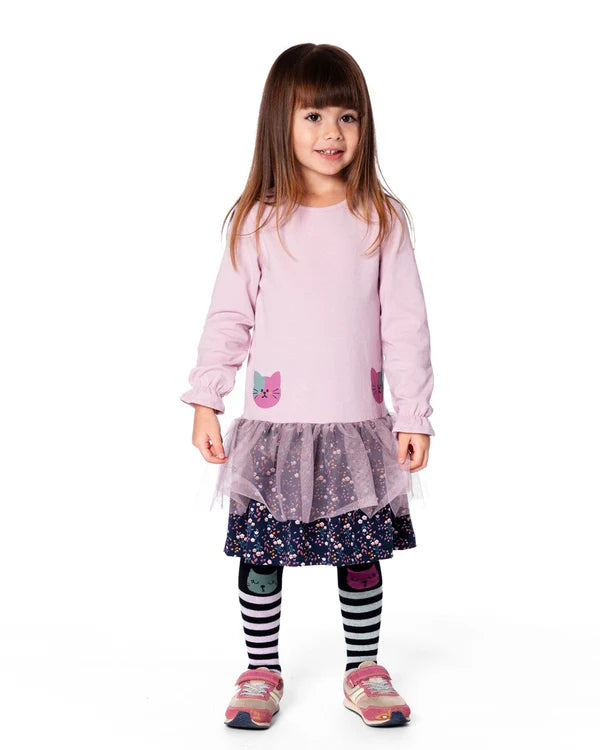 Deux Par Deux Baby Girl Knit Tights   H20ET   Black Iris