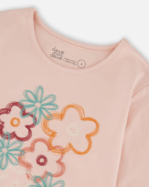 Deux Par Deux Girls Long Sleeve Tee   H20G70   Lotus **