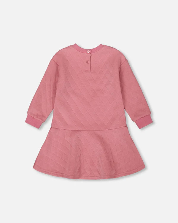 Deux Par Deux Girls Quilted Dress   H20G85   Orchid Smoke