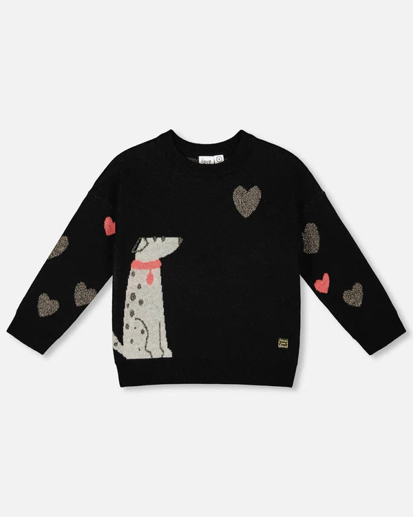 Deux Par Deux Girls Knit Pullover   H20HT71-999   Anthracite **