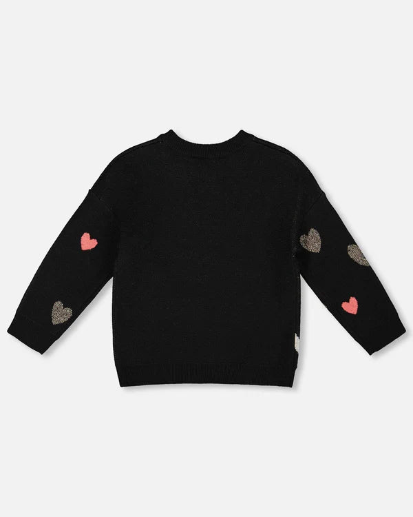 Deux Par Deux Girls Knit Pullover   H20HT71-999   Anthracite **