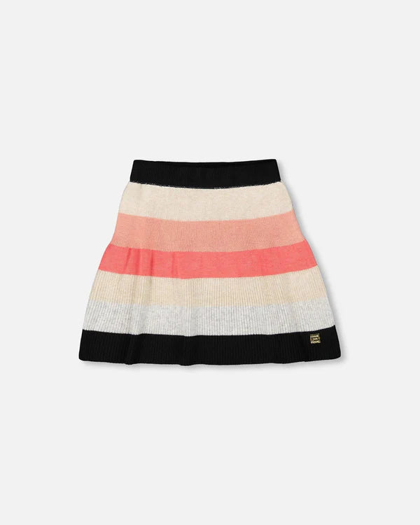 Deux Par Deux Girls Knit Skirt   H20HT81-000   Multicolor Stripe **