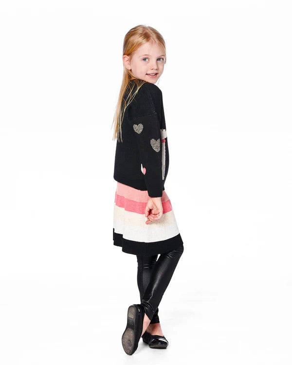 Deux Par Deux Girls Knit Skirt   H20HT81-000   Multicolor Stripe **