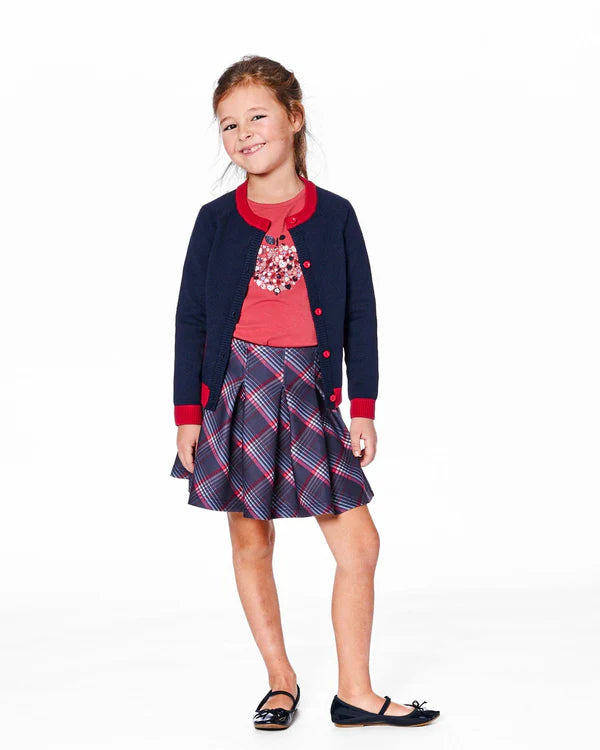 Deux Par Deux Girls Long Sleeve Tee   H20I70   Cardinal **