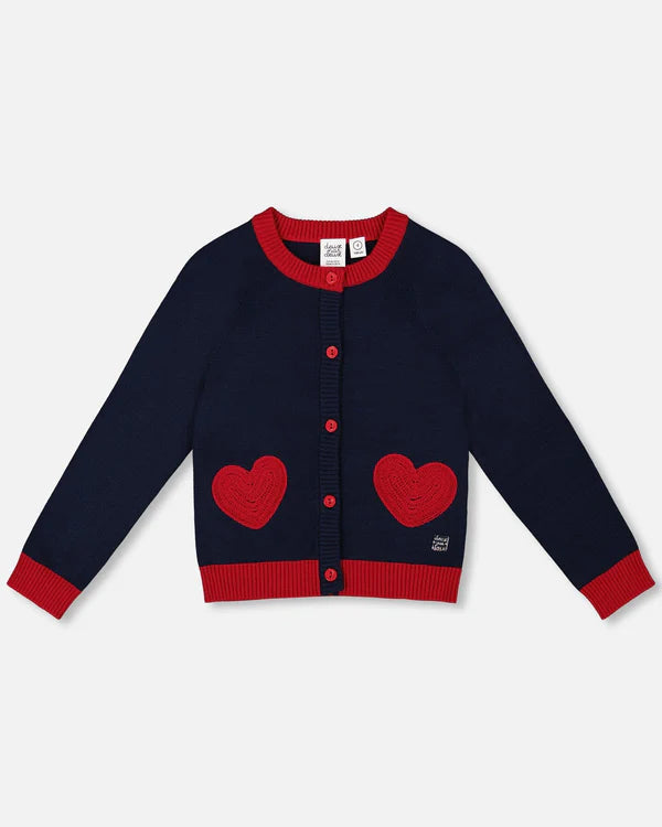 Deux Par Deux Girls Cardigan   H20IT30   Mood Indigo **
