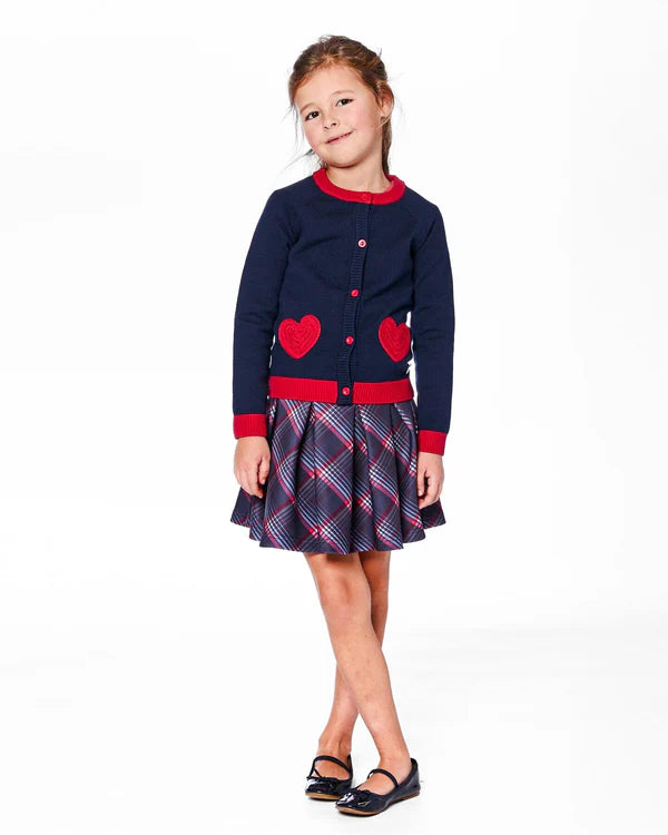Deux Par Deux Girls Cardigan   H20IT30   Mood Indigo **